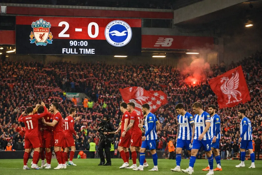 Обзор матча Ливерпуль — Брайтон 2:0: уверенная победа на Энфилде